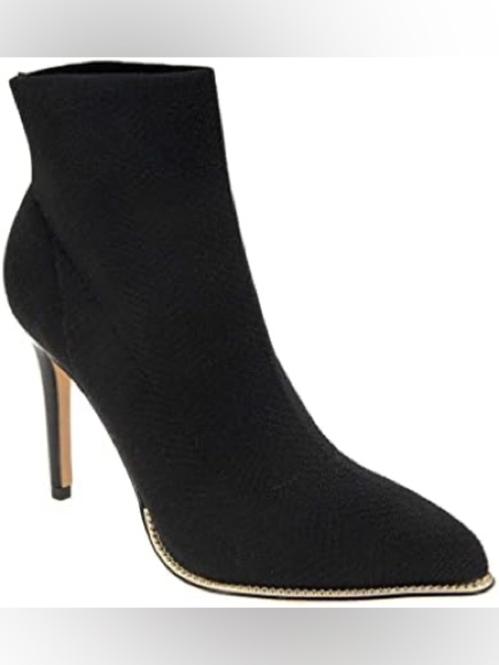 BCBG Black Hilston Knit Pointed-Toe Sock Booties - Women's